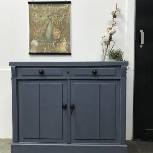 Vintage grote commode blauw south bay blue H94,5 x B107 x D48 foto 1